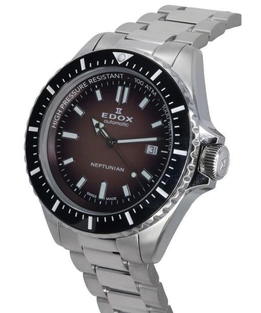 Edox Skydiver Neptunian Automatik-Taucheruhr 801203NMBRD 1000M mit rotem Zifferblatt