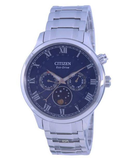 Citizen Mondphase blaues Zifferblatt Edelstahl Eco-Drive AP1050-81L Herrenuhr