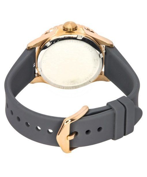 Fossil FB-01 Silikonarmband, graues Zifferblatt, Quarz ES5293 100M Damenuhr