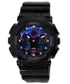 Casio G-Shock Virtual Rainbow Analog Digital Quarz GA-100RGB-1A GA100RGB-1 200M Herrenuhr