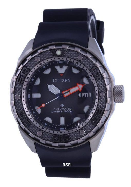 Citizen Promaster Marine Titan Schwarzes Zifferblatt Automatische Taucheruhr NB6004-08E 200M Herrenuhr