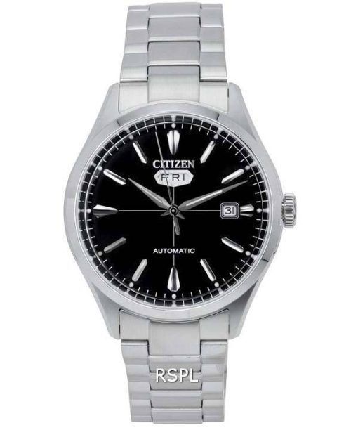 Citizen C7 Serie Edelstahl schwarzes Zifferblatt Automatik NH8391-51E Herrenuhr