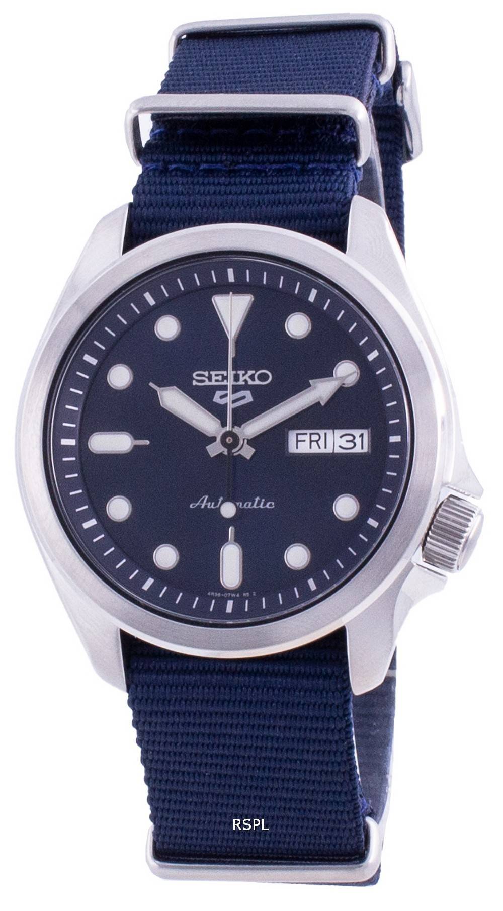 Seiko 5 Sports Nylonarmband mit blauem Zifferblatt Automatik