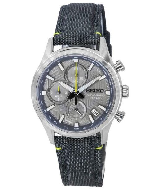 Seiko Conceptual Chronograph, Nylonarmband, graues Zifferblatt, Quarz, SSB423P1, 100 m, Herrenuhr