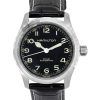 Hamilton Khaki Field Murph Herrenuhr mit Lederarmband und schwarzem Zifferblatt, automatisch, H70405730, 100 m