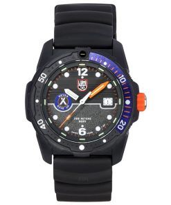 Luminox Bear Grylls Survival SEA Kautschukarmband, schwarzes Zifferblatt, Quarz-Taucheruhr XB.3723 200M, Herrenuhr