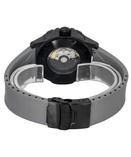 Luminox Master Carbon SEAL, graues Kautschukarmband, schwarzes Zifferblatt, Schweizer Automatik-Taucheruhr XS.3862 200M, Herrenu