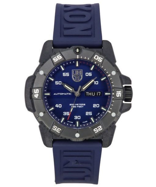 Luminox Master Carbon SEAL Kautschukarmband, blaues Zifferblatt, automatische Taucheruhr XS.3863 200M, Herrenuhr