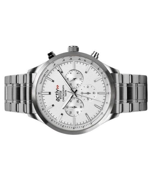 Westar Activ Chronograph Edelstahl Silber Zifferblatt Quarz 90244STN107 100M Herrenuhr