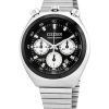 Citizen Chronograph Edelstahl schwarzes Zifferblatt Quarz AN3660-81E Herrenuhr