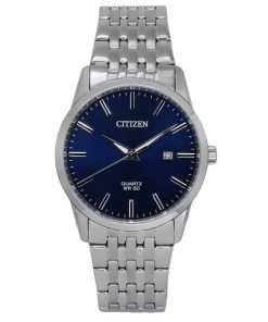 Citizen Herrenuhr mit Edelstahlarmband, nachtblaues Zifferblatt, Quarz BI5000-87L