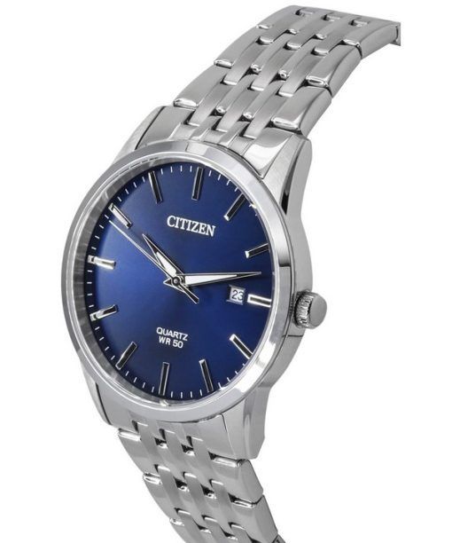 Citizen Herrenuhr mit Edelstahlarmband, nachtblaues Zifferblatt, Quarz BI5000-87L