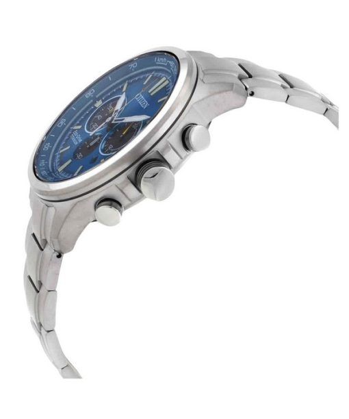 Citizen Super Titanium Chronograph, blaues Zifferblatt, Eco-Drive CA4570-88L 100M Herrenuhr