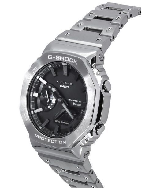 Casio G-Shock Analog-Digital-Vollmetall-Herrenuhr mit schwarzem Zifferblatt und Solar-GM-B2100D-1A 200M