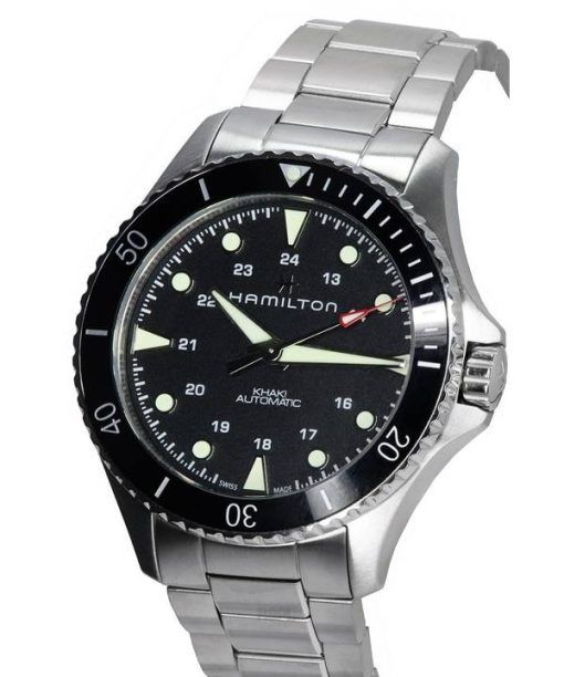 Hamilton Khaki Navy Scuba Schwarzes Zifferblatt Automatische Taucheruhr H82515130 300M Herrenuhr