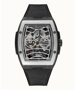 Ingersoll The Challenger Herrenuhr mit Polyurethan-Armband und silbernem Skelett-Zifferblatt I12306