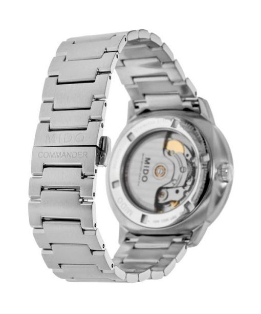 Mido Commander Gradient Edelstahl schwarzes Skelettzifferblatt Automatik M021.407.11.411.00 Herrenuhr