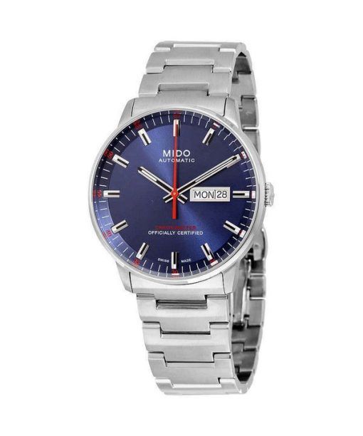 Mido Commander Chronometer Edelstahl blaues Zifferblatt Automatik M021.431.11.041.00 Herrenuhr