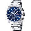 Festina Sport Chronograph Edelstahl blaues Zifferblatt Quarz F20463-2 100M Herrenuhr