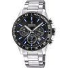 Festina Timeless Chronograph Edelstahl schwarzes Zifferblatt Quarz F20560-5 100M Herrenuhr