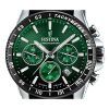 Festina Timeless Chronograph Lederarmband grünes Zifferblatt Quarz F20561-5 100M Herrenuhr