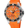 Festina Diver Kautschukarmband, oranges Zifferblatt, Quarz, F20664-4, 200 m, Herrenuhr