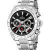 Festina Chrono Sport Edelstahl schwarzes Zifferblatt Quarz F20668-4 100M Herrenuhr