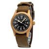 Hamilton Khaki Field mechanische Bronze-Lederarmband mit schwarzem Zifferblatt H69459530 Herrenuhr