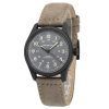 Hamilton Khaki Field Herrenuhr mit Titan-Lederarmband und grauem Zifferblatt, automatisch, H70215880, 100 m