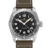 Hamilton Khaki Field Expedition Lederarmband, schwarzes Zifferblatt, automatische H70225830 100M Herrenuhr