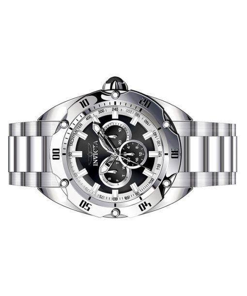 Invicta Venom GMT Edelstahl schwarzes Zifferblatt Quarz 45729 100M Herrenuhr