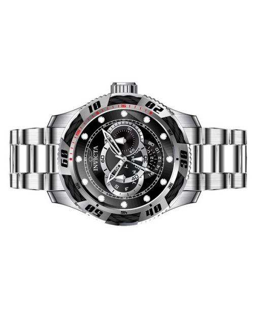 Invicta Speedway GMT Edelstahl schwarzes Zifferblatt Quarz 45755 100M Herrenuhr