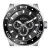 Invicta Pro Diver Scuba GMT Edelstahl schwarzes Zifferblatt Quarz 45756 100M Herrenuhr