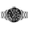 Invicta Pro Diver Scuba GMT Edelstahl schwarzes Zifferblatt Quarz 45756 100M Herrenuhr