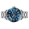 Invicta Pro Diver Scuba GMT Edelstahl blaues Zifferblatt Quarz 45757 100M Herrenuhr