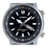 Casio Standard Analog Edelstahl schwarzes Zifferblatt Quarz MTD-130D-1A4V 100M Herrenuhr