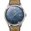 Orient Bambino Version 4, klassisches Wildlederarmband, blaues Zifferblatt, automatische Herrenuhr RA-AC0P03L10B