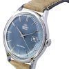 Orient Bambino Version 4, klassisches Wildlederarmband, blaues Zifferblatt, automatische Herrenuhr RA-AC0P03L10B