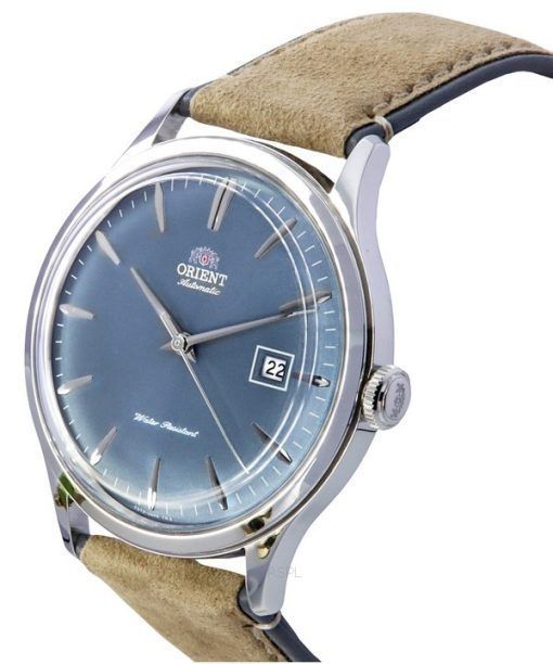 Orient Bambino Version 4, klassisches Wildlederarmband, blaues Zifferblatt, automatische Herrenuhr RA-AC0P03L10B