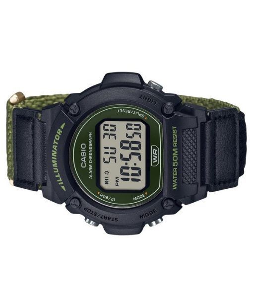 Casio Standard Green Digital Cloth Strap Quartz W-219HB-3AV Herrenuhr