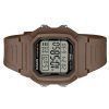 Casio Digital Brown Dual Time Harzarmband Quarz W-800H-5AV 100M Herrenuhr