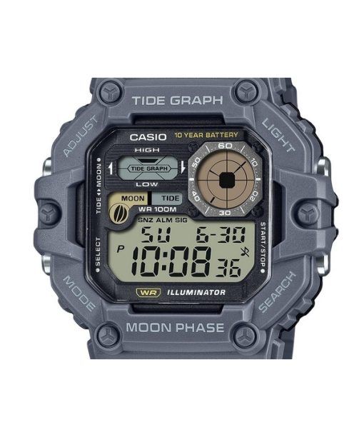 Casio Standard Digital Graph Mondphase Harzarmband Quarz WS-1700H-8AV 100M Herrenuhr