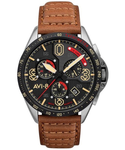 AVI-8 P-51 Mustang Blakeslee Chronograph Bronze Eiche Quarz AV-4077-02 Herrenuhr