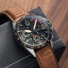 AVI-8 P-51 Mustang Blakeslee Chronograph Bronze Eiche Quarz AV-4077-02 Herrenuhr