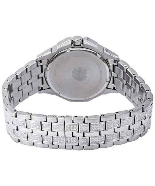 Bulova Octava Crystal Accents Silber Multifunktions-Zifferblatt Quarz 96C134 Herrenuhr