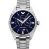 Emporio Armani Mondphase Edelstahl Multifunktions blaues Zifferblatt Quarz AR11553 Herrenuhr