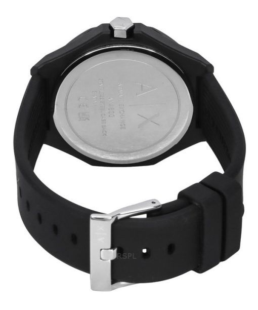 Armani Exchange AX4600 Herrenuhr mit Silikonarmband und weißem Zifferblatt, Quarz