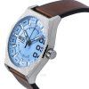 Diesel Scraper Lederarmband blaues Zifferblatt Quarz DZ2174 Herrenuhr