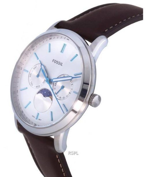 Fossil Neutra minimalistische Mondphase Silber Zifferblatt Quarz FS5905 Herrenuhr