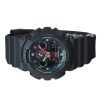 Casio G-Shock Analog Digital Multi Fluorescent Accents Series Harzarmband Schwarzes Zifferblatt Quarz GA-100MF-1A 200M Herrenuhr